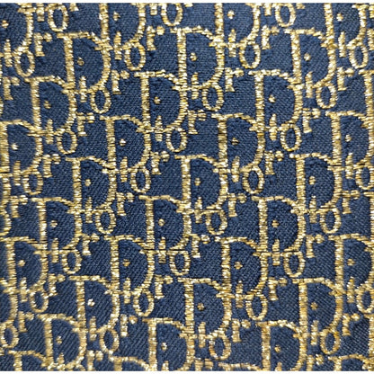 Christian Dior Gold and Navy Trotter Chain Shoulder Bag