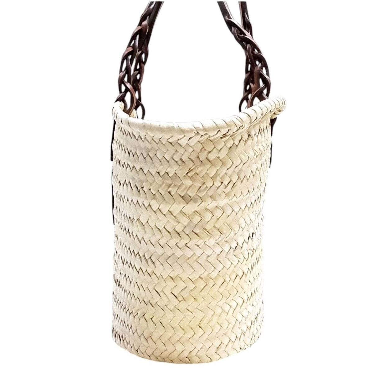 Prada Palmito Raffia Basket Tote