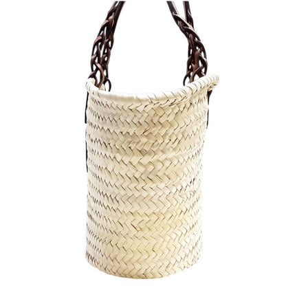 Prada Palmito Raffia Basket Tote