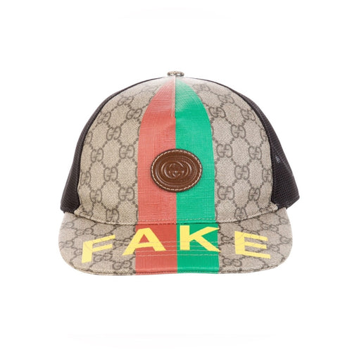 Gucci GG Supreme FAKE/NOT Baseball Hat NWT