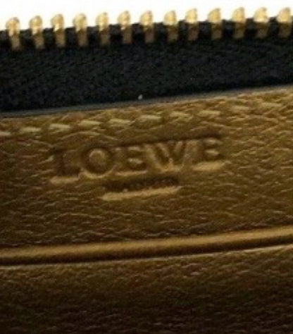 Loewe Metallic Gold Zip Around Wallet/Card Case/Key Holder