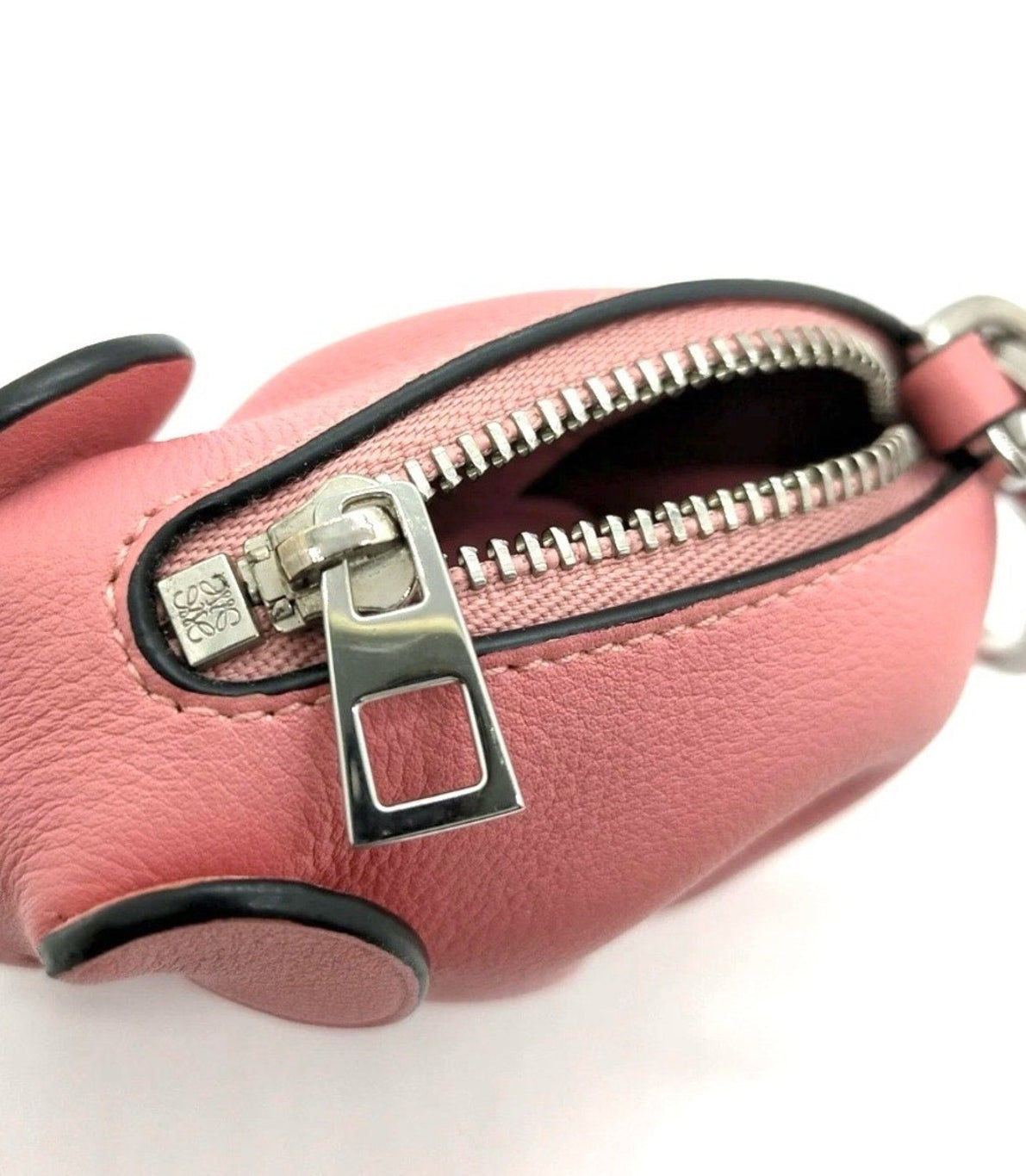 Loewe Pink Leather Elephant Coin Pouch Bag Charm