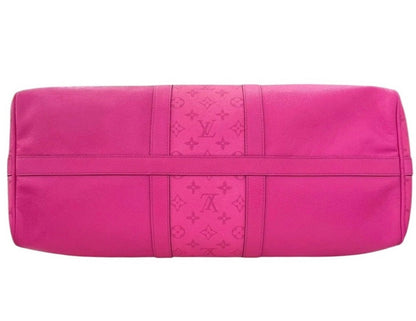 Louis Vuitton Pink Taigarama Keepall Bandouliere 50 Travel Bag