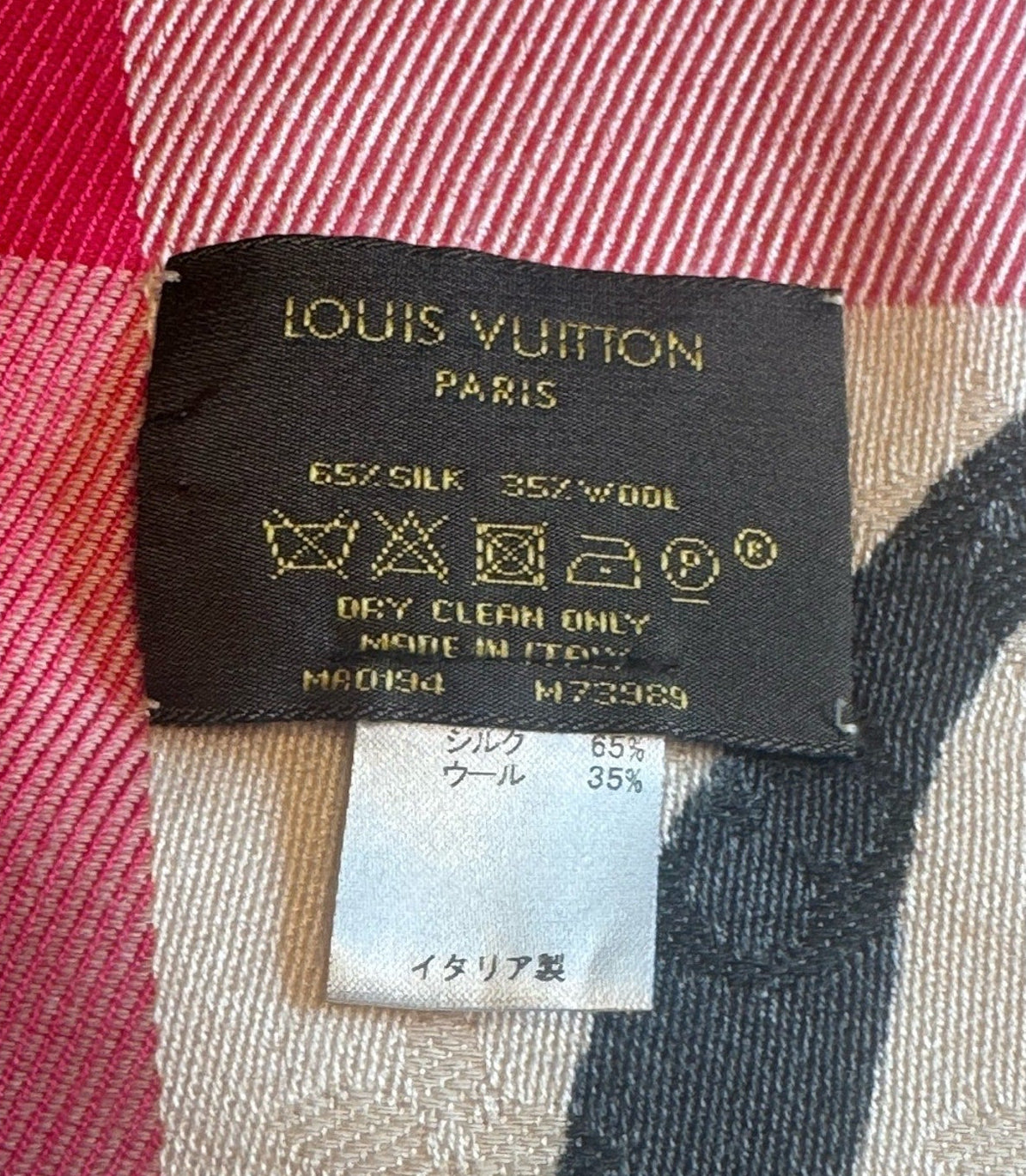 Louis Vuitton Limited Edition Monogram Shawl Scarf - Pink/Blue