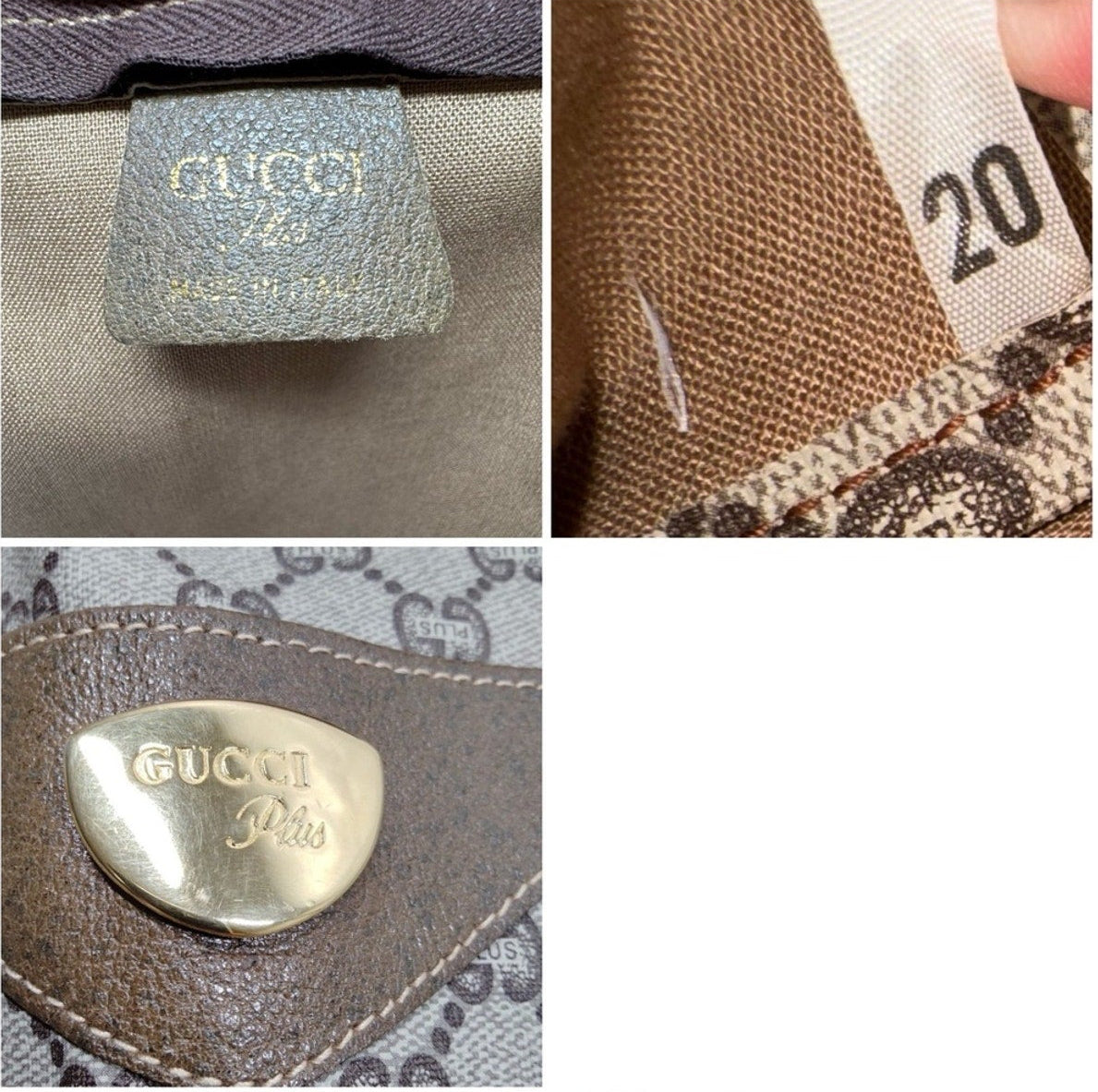 Gucci Plus Vintage GG Supreme Sherry Line Tote