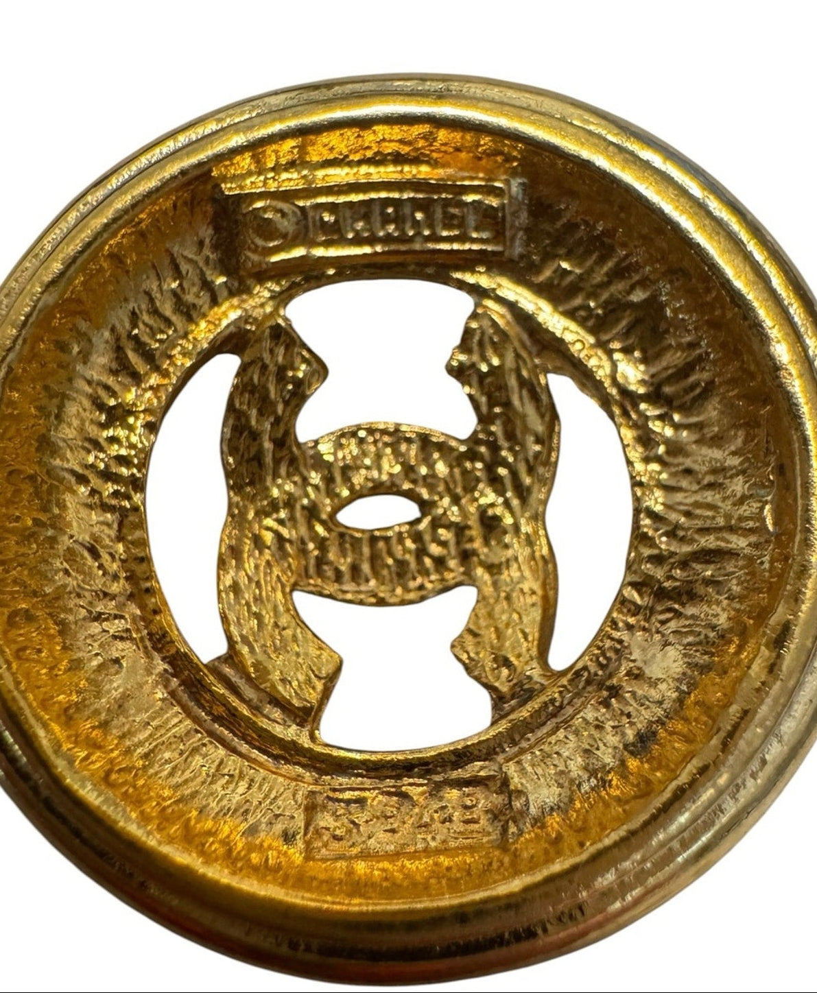 Chanel Gold-Plated Coco Mark Circular Pendant Necklace