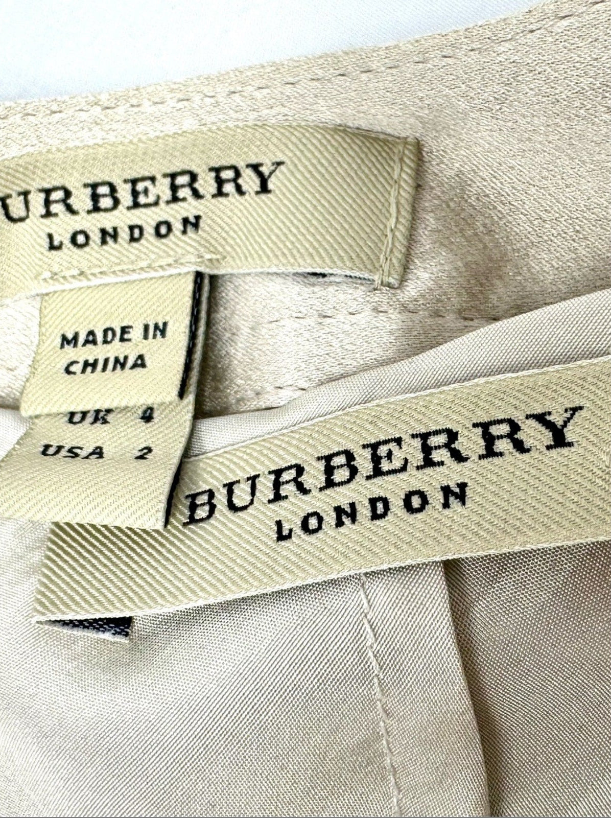 Burberry London Cream/Ivory Silk Midi Tent Dress - US 2