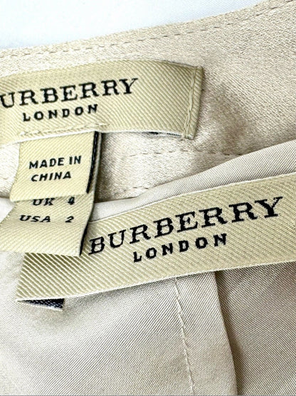 Burberry London Cream/Ivory Silk Midi Tent Dress - US 2