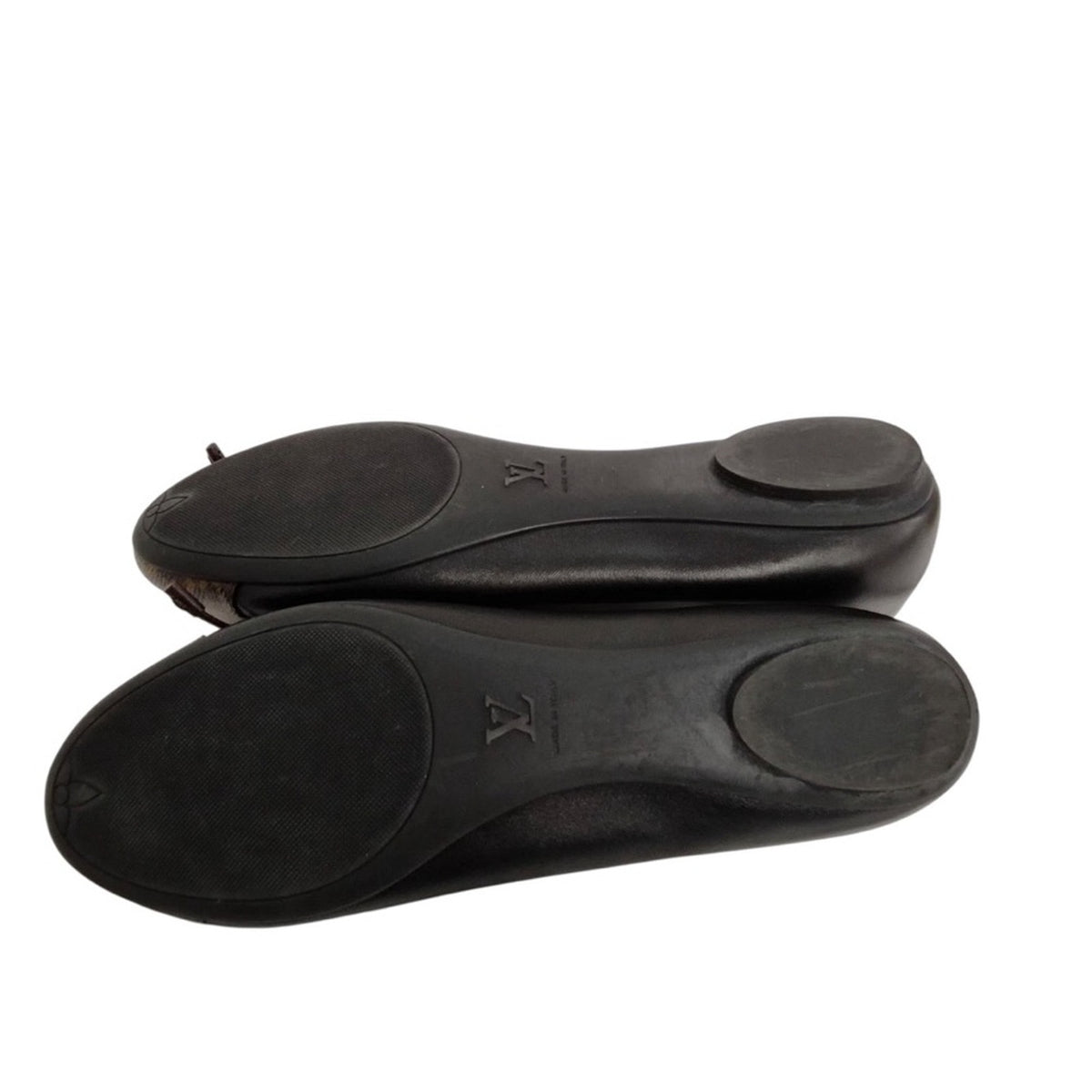 Louis Vuitton Popi Line Monogram and Black Leather Ballet Shoes - Size 36