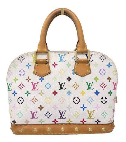 Louis Vuitton x Tashaki Murakami White Multicolor Alma Handbag