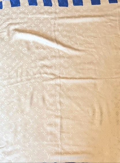 Louis Vuitton Limited Edition Monogram Shawl Scarf - Pink/Blue