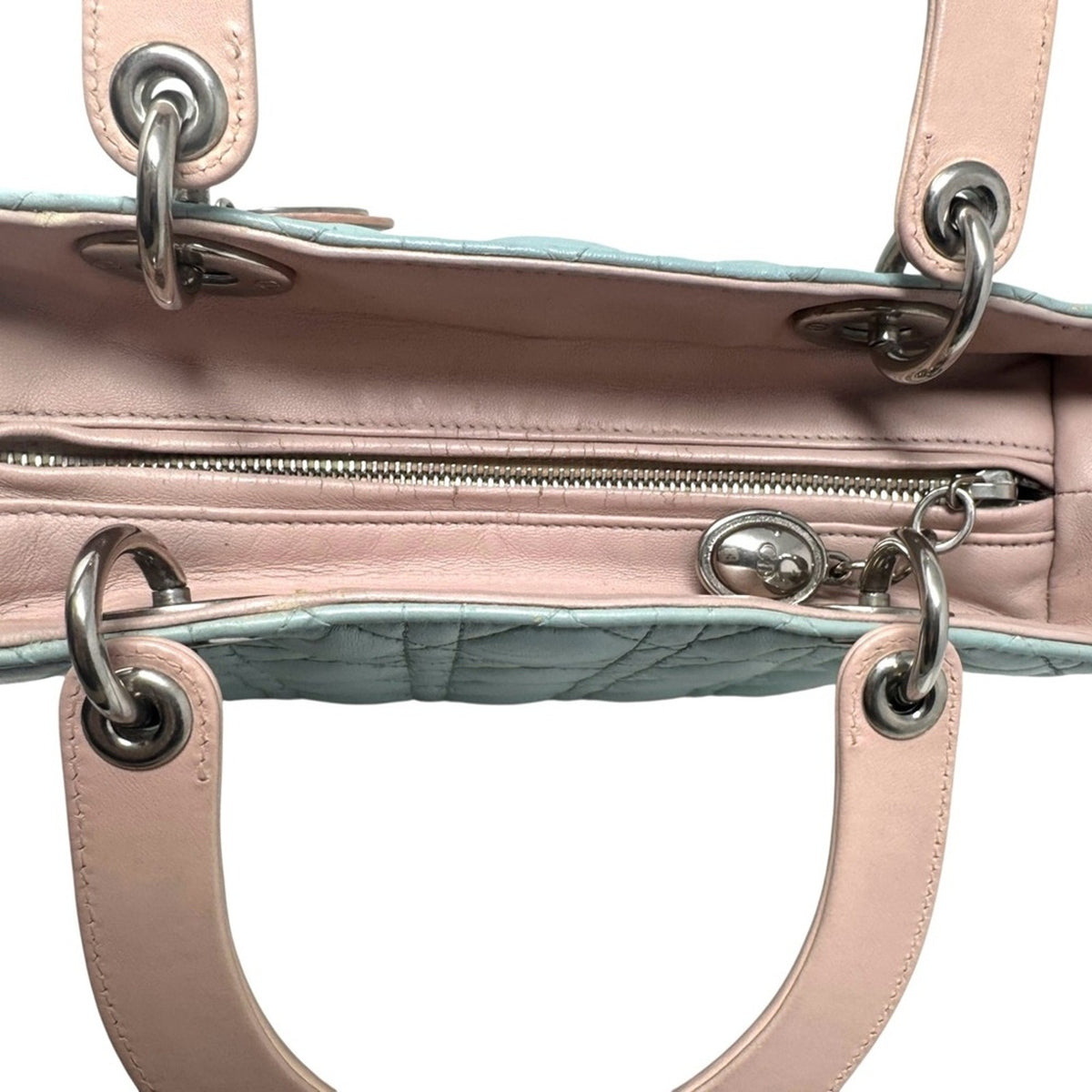 Christian Dior Pastel Tricolor Leather Medium Lady Dior Bag