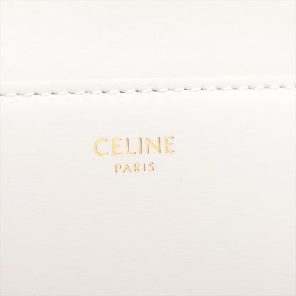 Celine White Leather Triomphe Chain Shoulder Bag NWT