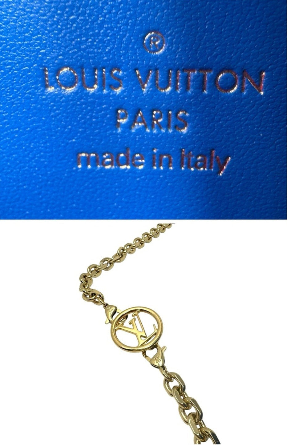 Louis Vuitton Blue/Red Embossed Monogram Pochette Coussin