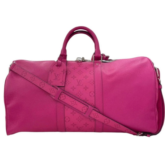 Louis Vuitton Pink Taigarama Keepall Bandouliere 50 Travel Bag