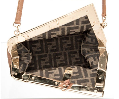 Fendi Light Brown Leather Fendi First Bag - Small
