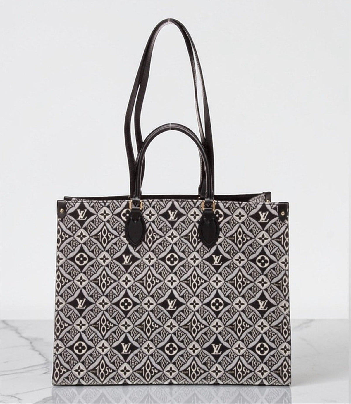 Louis Vuitton Black 1854 Monogram Jacquard OnTheGo Tote GM