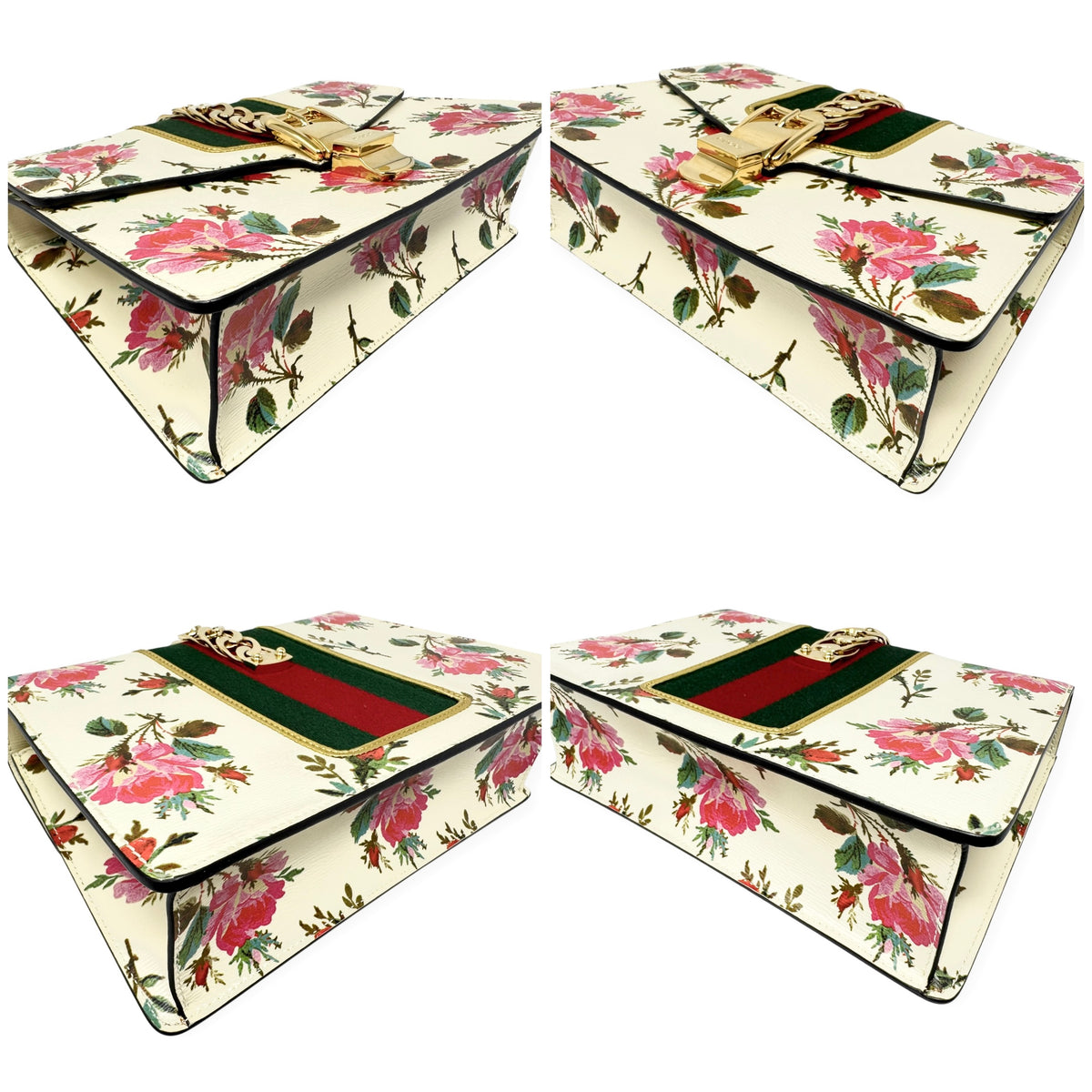 Gucci Floral Leather Sylvie Shoulder Bag Small