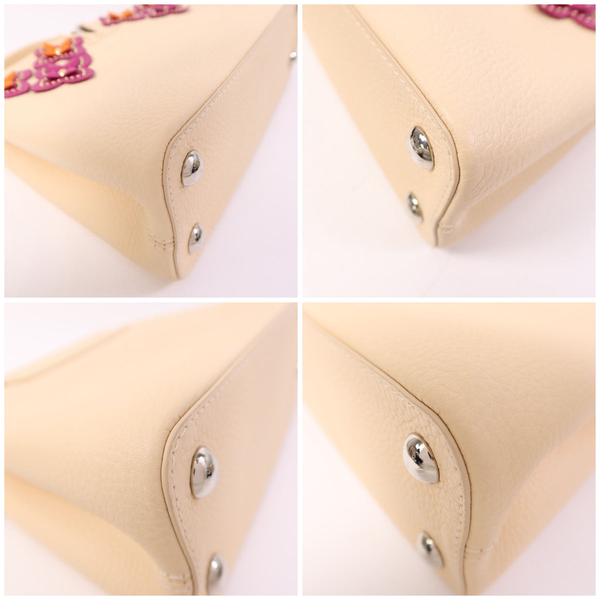 Louis Vuitton Taurillon Leather Mechanical Flowers Capucines BB - Dune