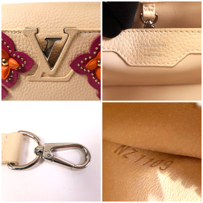 Louis Vuitton Taurillon Leather Mechanical Flowers Capucines BB - Dune