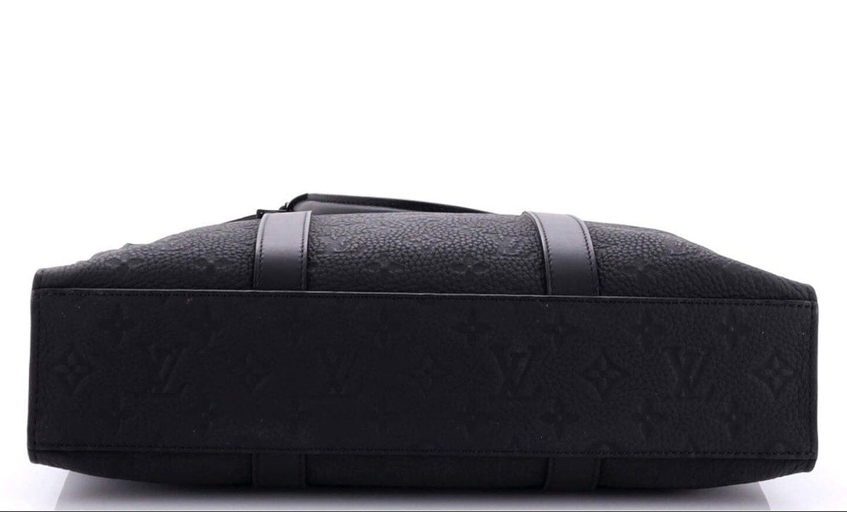 Louis Vuitton Black Monogram Taurillon Leather Sac Plat NV Bag