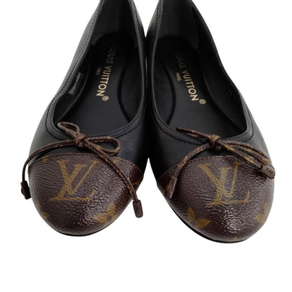 Louis Vuitton Popi Line Monogram and Black Leather Ballet Shoes - Size 36