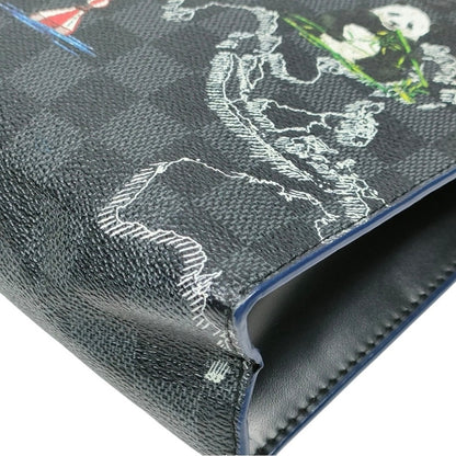 Louis Vuitton Damier Graphite Pochette Voyage Limited Edition Renaissance Map