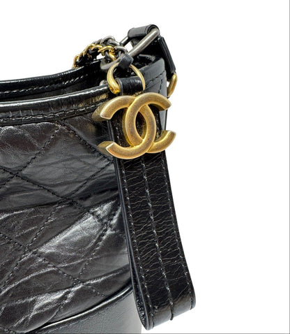 Chanel Small Black Quilted Leather Gabrielle Hobo Bag