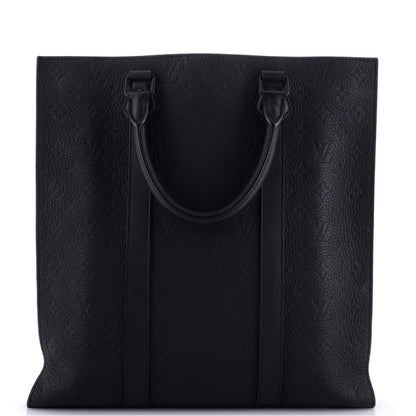 Louis Vuitton Black Monogram Taurillon Leather Sac Plat NV Bag