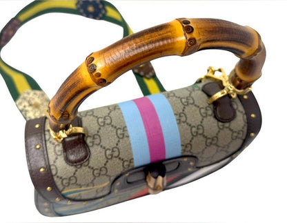 Gucci GG Supreme Centum Bamboo 1947 Top Handle Bag Medium