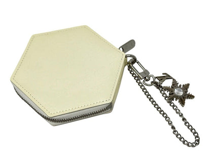 Louis Vuitton Ivory Vernis Perle Monogram Flocon Bag Charm/Coin Pouch