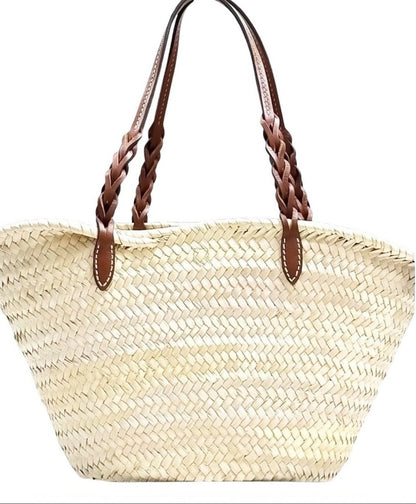 Prada Palmito Raffia Basket Tote