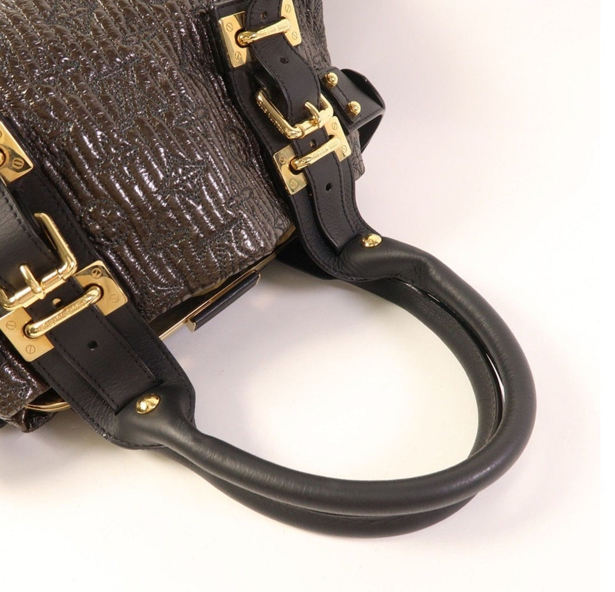 Louis Vuitton Black & Dark Brown Monogram Motard Biker Bag Limited Edition