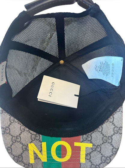 Gucci GG Supreme FAKE/NOT Baseball Hat NWT