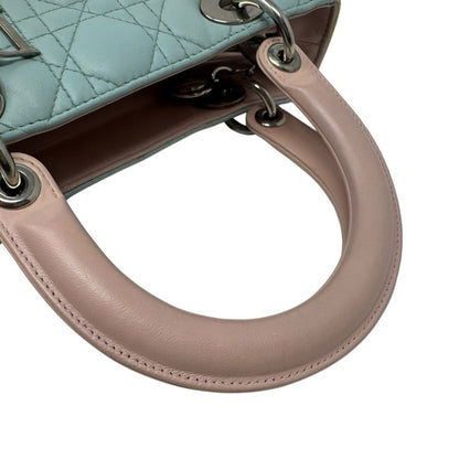 Christian Dior Pastel Tricolor Leather Medium Lady Dior Bag