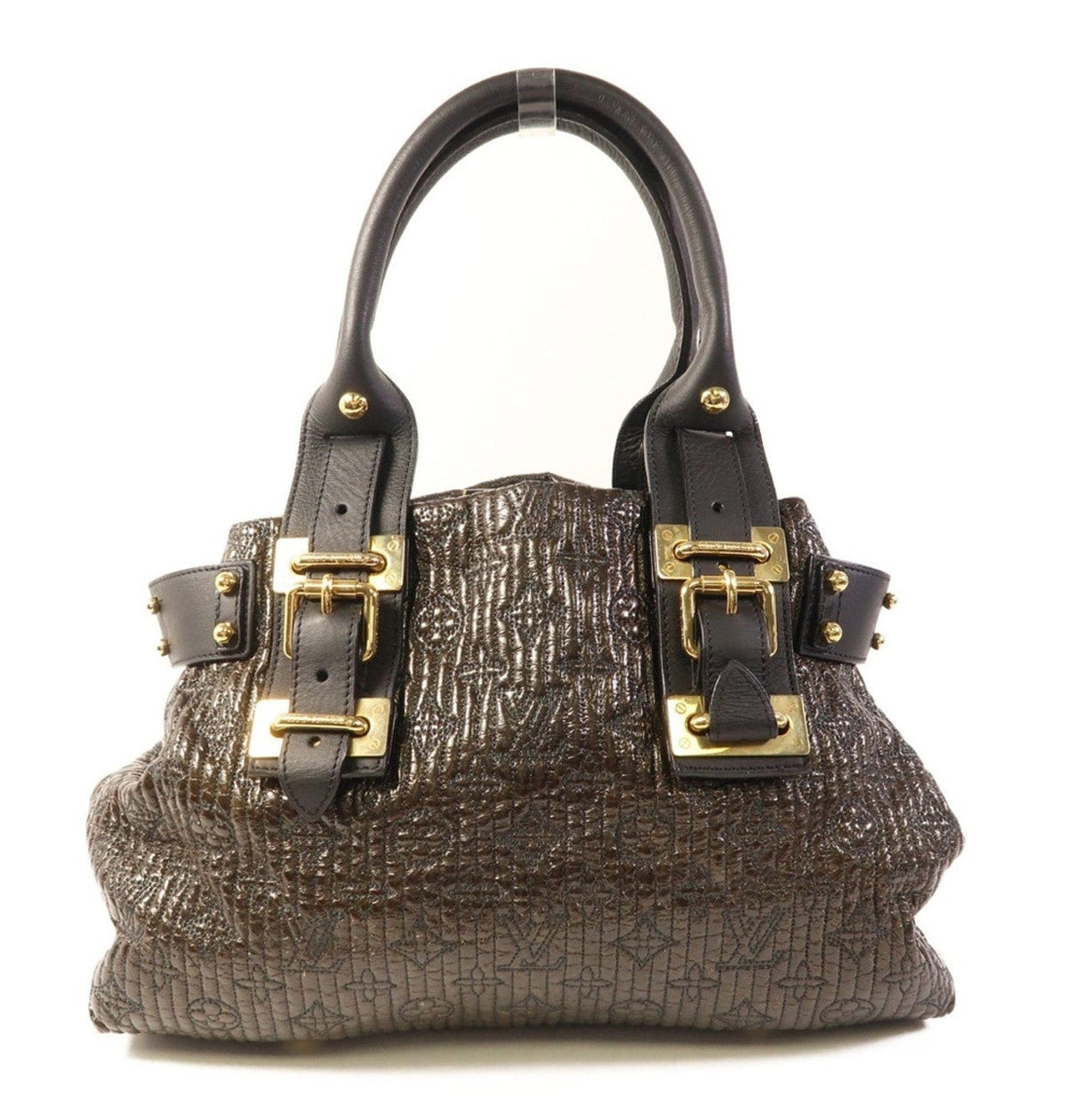 Louis Vuitton Black & Dark Brown Monogram Motard Biker Bag Limited Edition