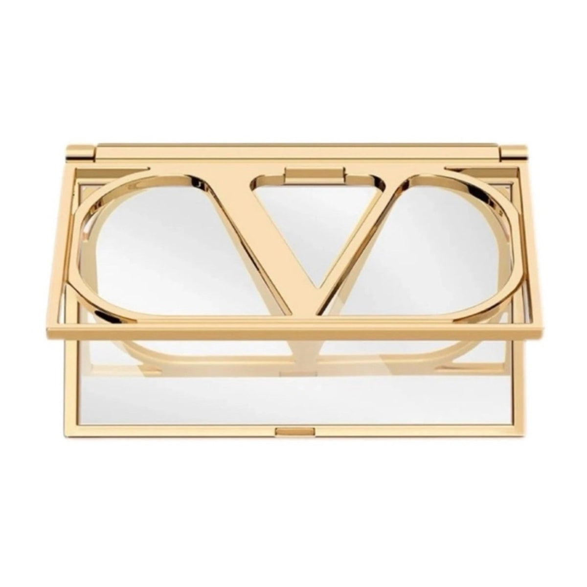 Valentino Garavani Gold-Tone V-Logo Beauty Compact Mirror