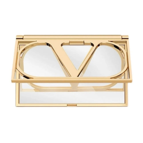 Valentino Garavani Gold-Tone V-Logo Beauty Compact Mirror