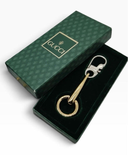 Gucci Vintage Mixed Metal Horsebit Bag Charm & Key Ring