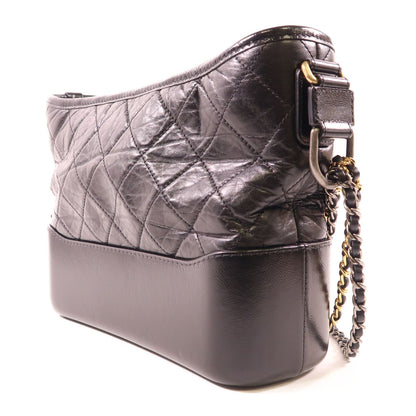 Chanel Small Black Quilted Leather Gabrielle Hobo Bag