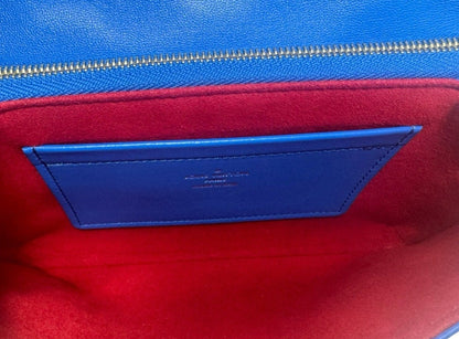 Louis Vuitton Blue/Red Embossed Monogram Pochette Coussin